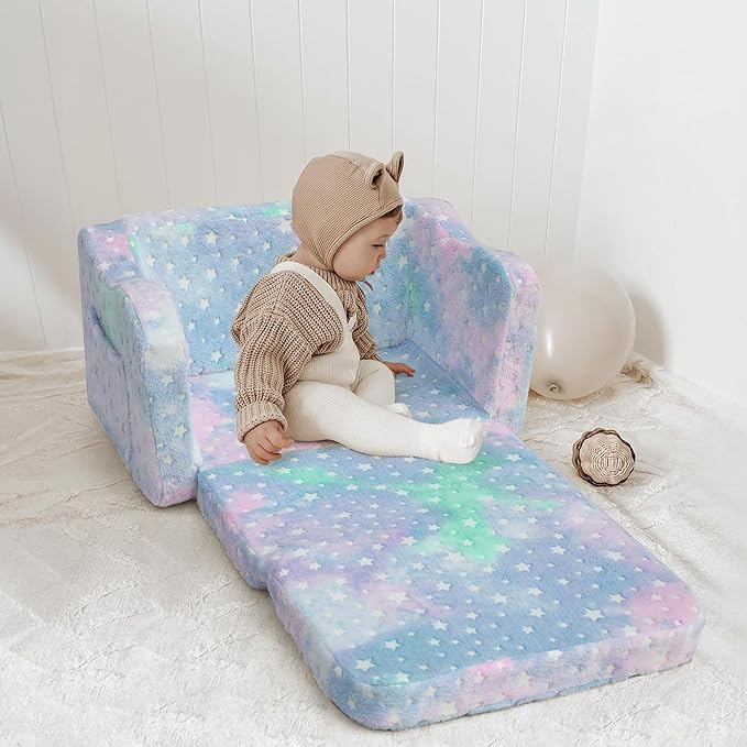 Kids Fold-Out Sofa with Blanket – 9 Styles