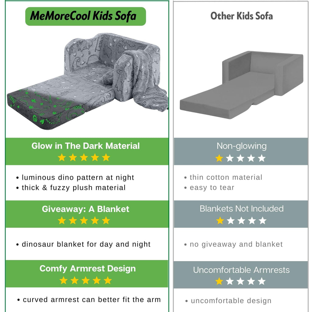 Kids Fold-Out Sofa with Blanket – 9 Styles