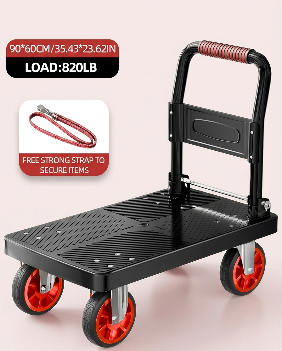 Heavy-Duty Folding Platform Cart – 350/660/820 lb