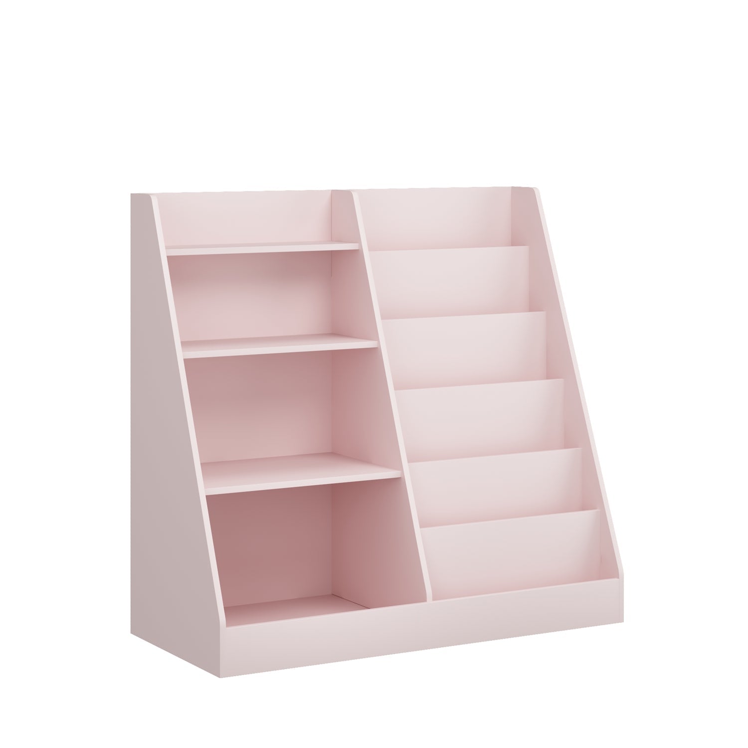Kids Bookshelf & Toy Organizer – Natural or Pink