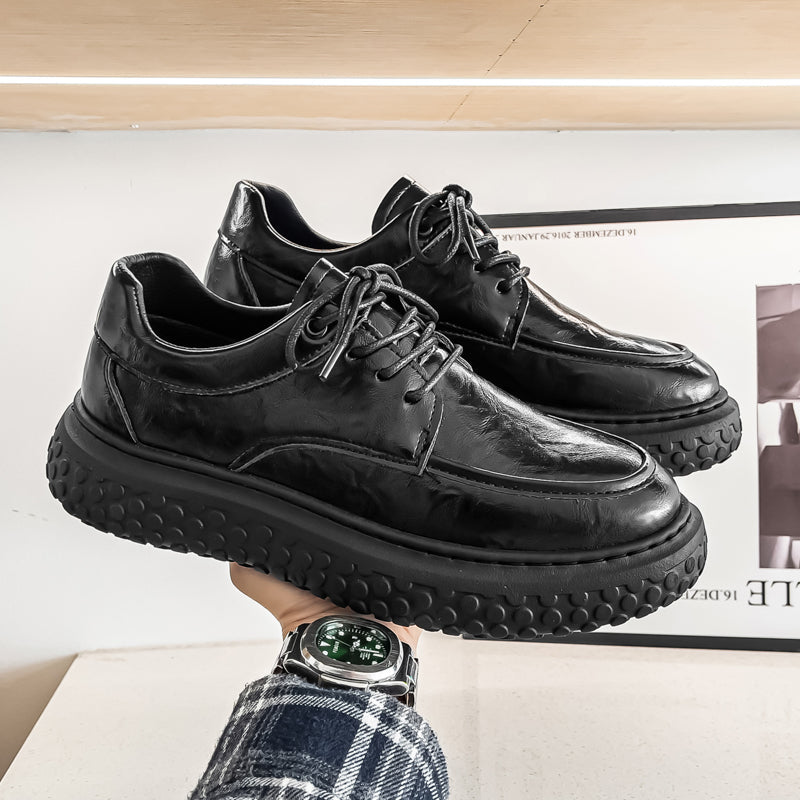 Men’s Thick-Sole Lace-Up Casual Shoes