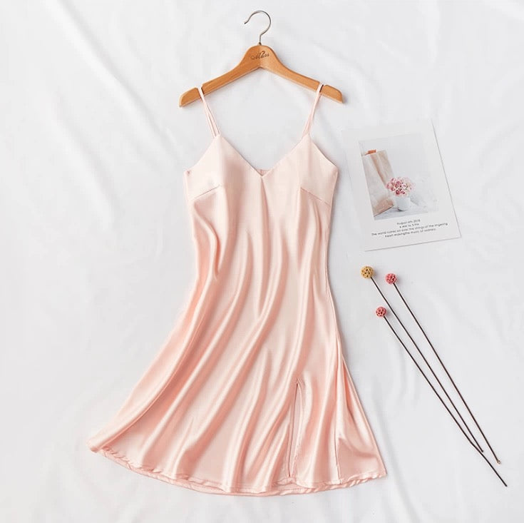 Silky Satin Short Nightdress