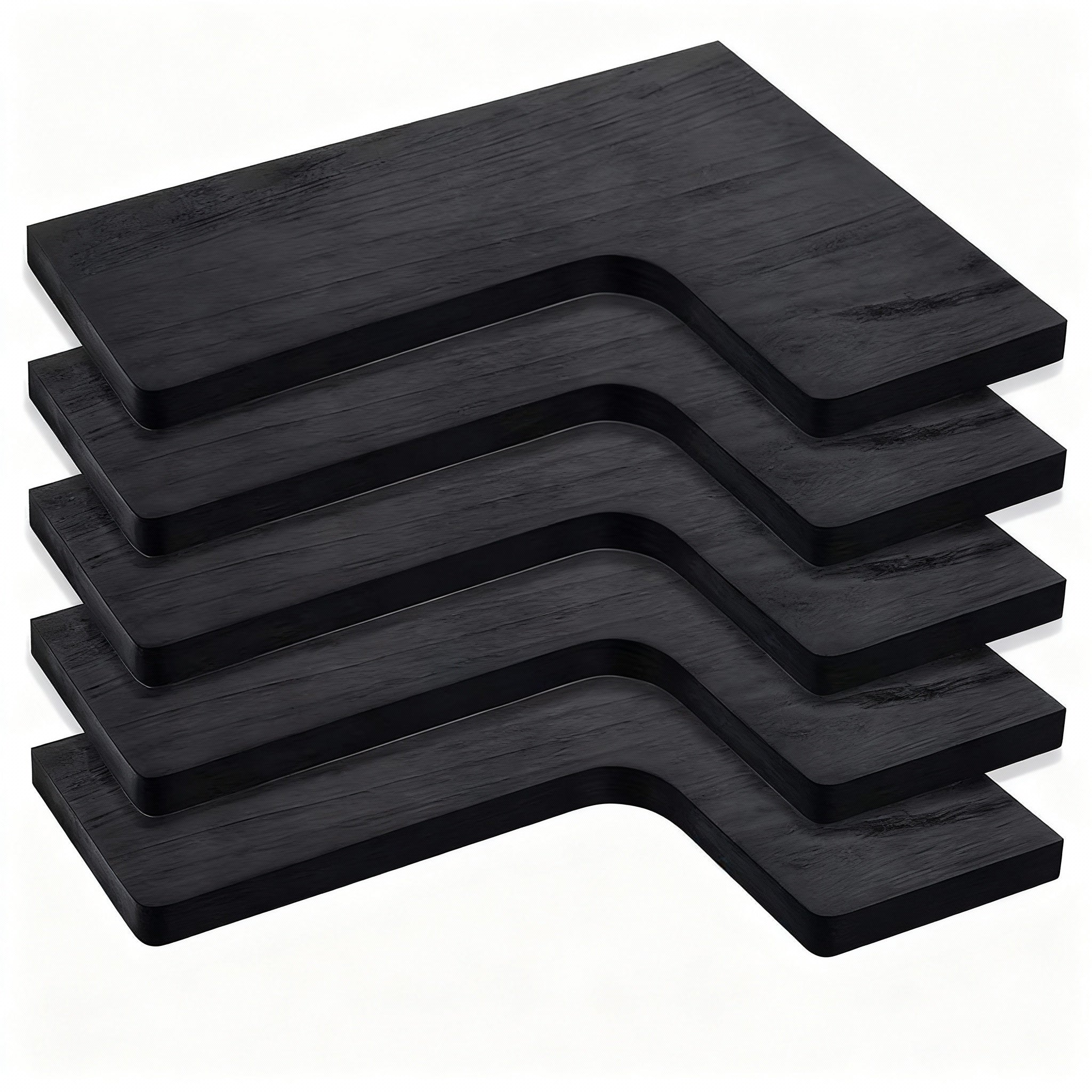 5-Piece Rustic Corner Floating Shelf Set