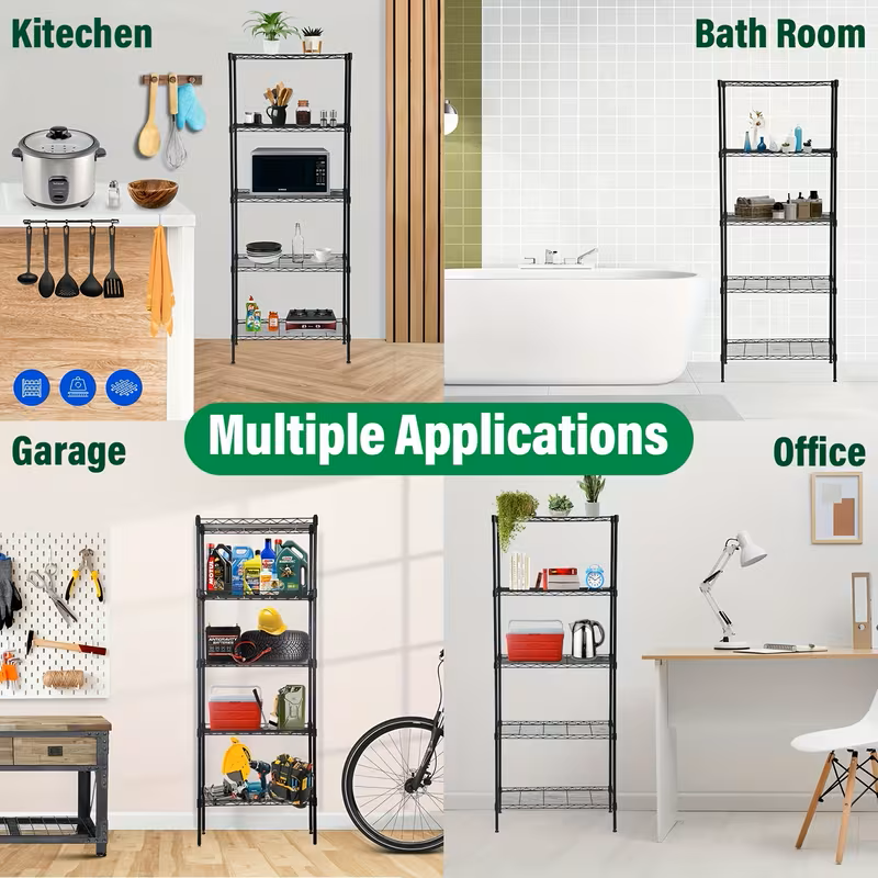 Adjustable Multi-Tier Wire Shelving Rack