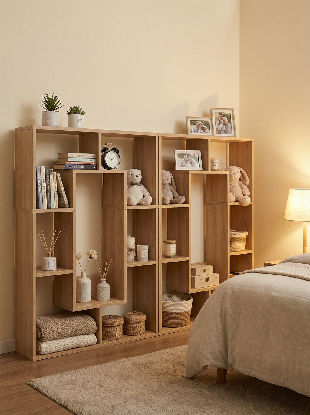 7-Tier Cube Bookshelf for Small Spaces