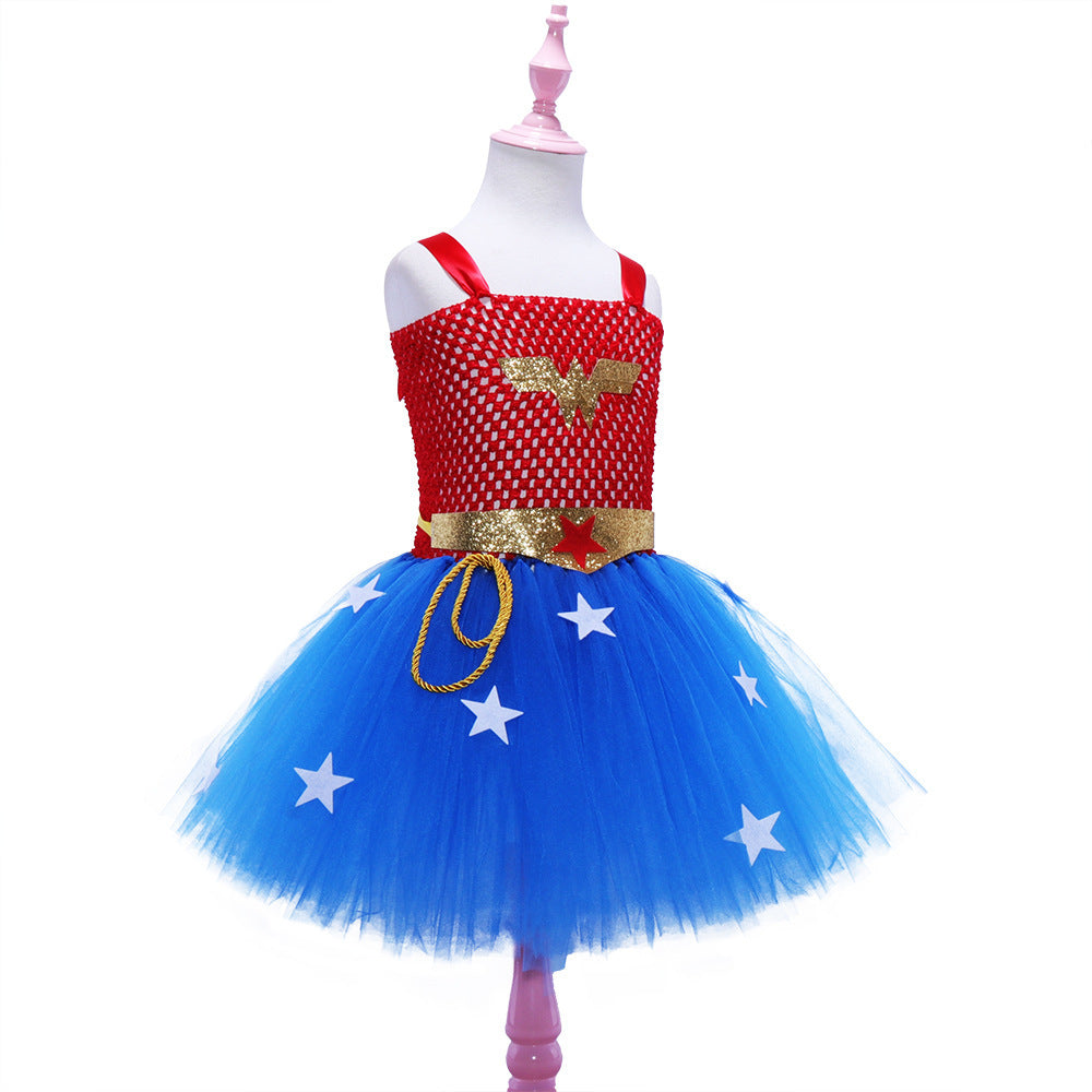 Kids Mesh Tutu Dance Skirt