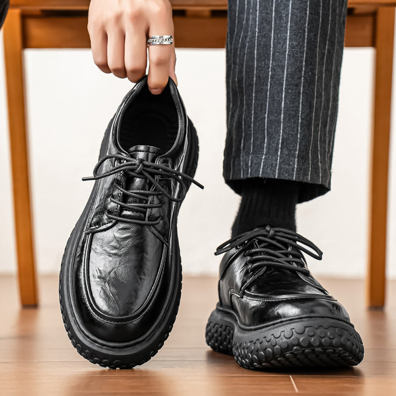 Men’s Thick-Sole Lace-Up Casual Shoes