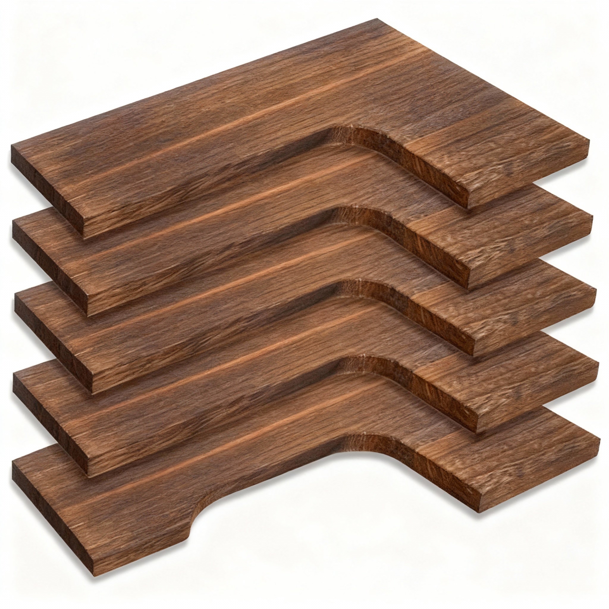 5-Piece Rustic Corner Floating Shelf Set