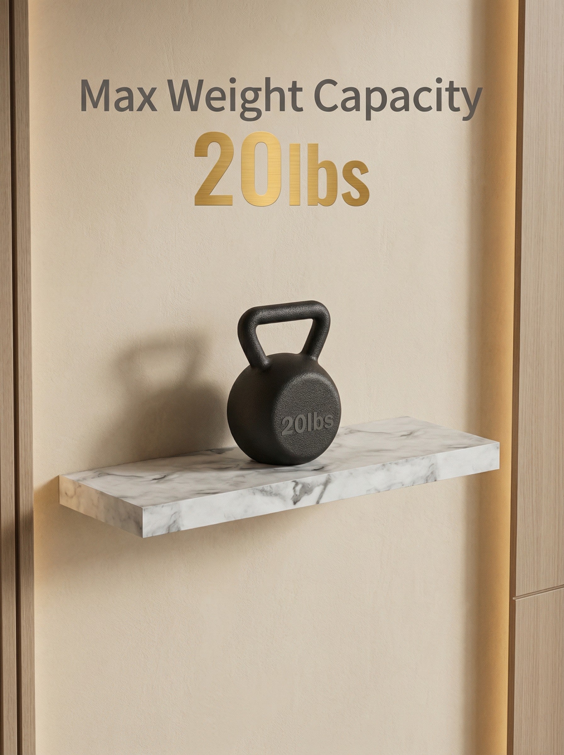 4-Pack 15.8" Floating Wall Shelves
