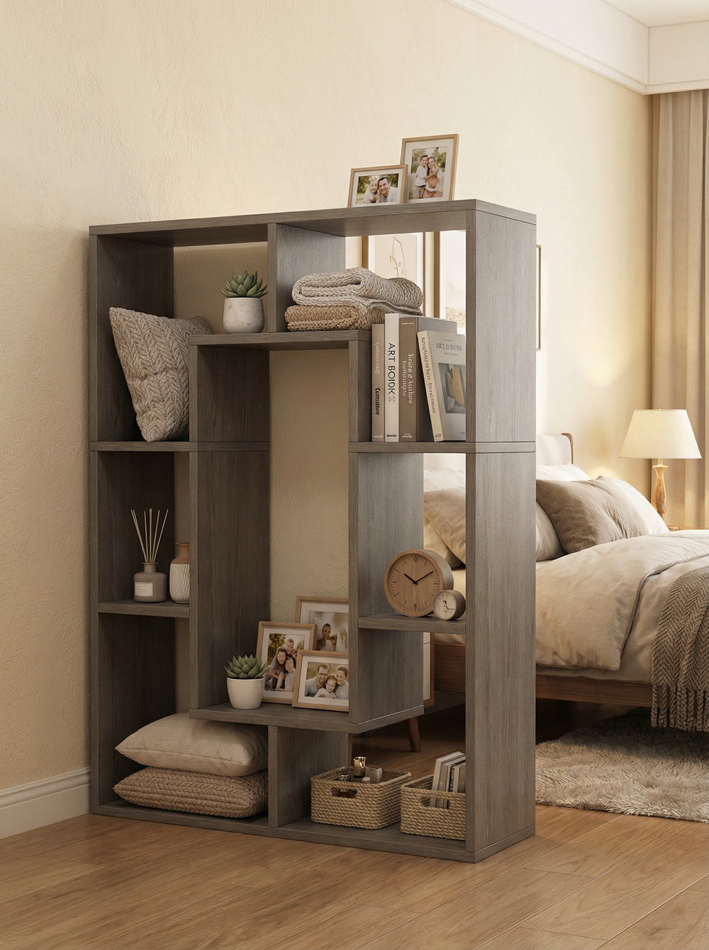 7-Tier Cube Bookshelf for Small Spaces