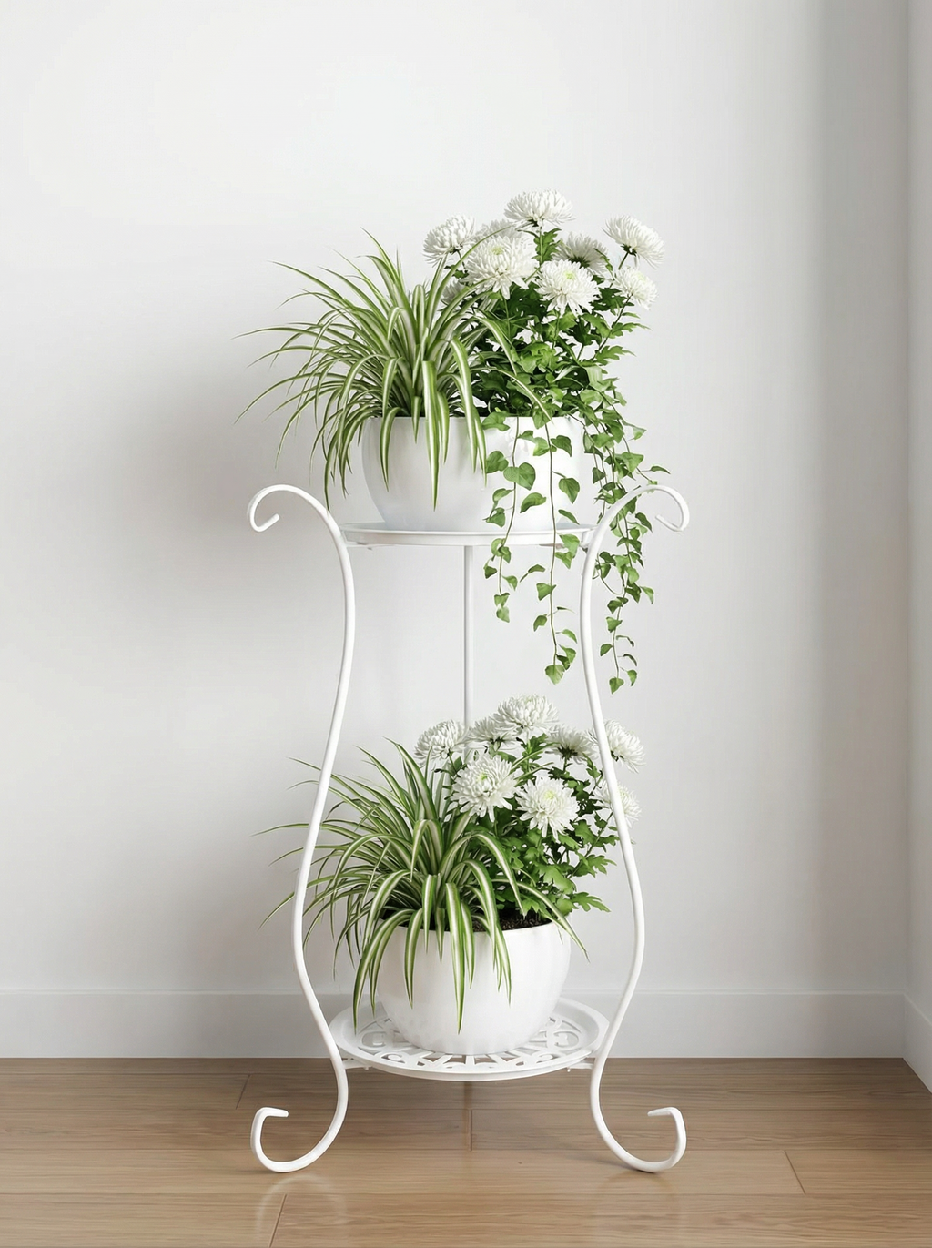 Two-Tier Metal Plant Stand