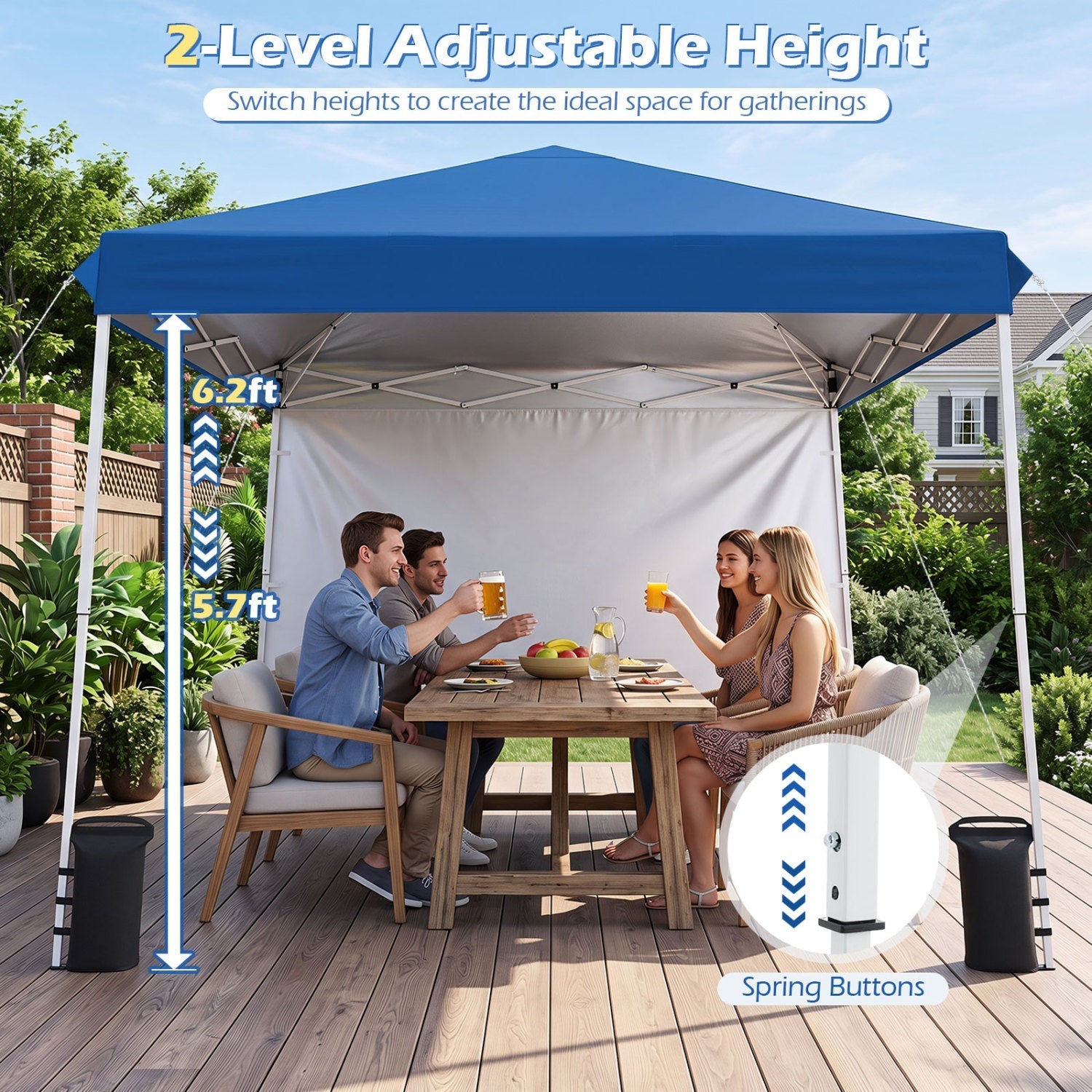 9x9 Pop-Up Canopy Tent with Carry Bag – product view 31