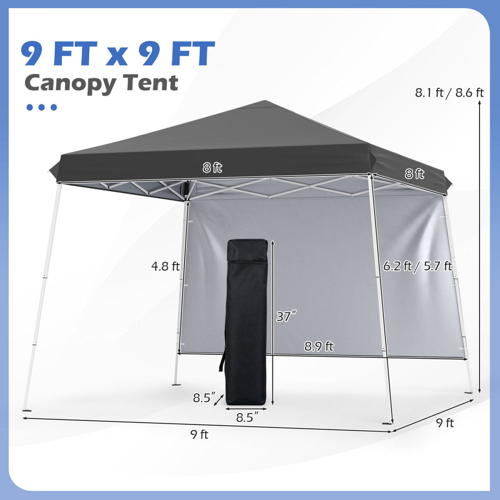 9x9 Pop-Up Canopy Tent with Carry Bag – product view 5