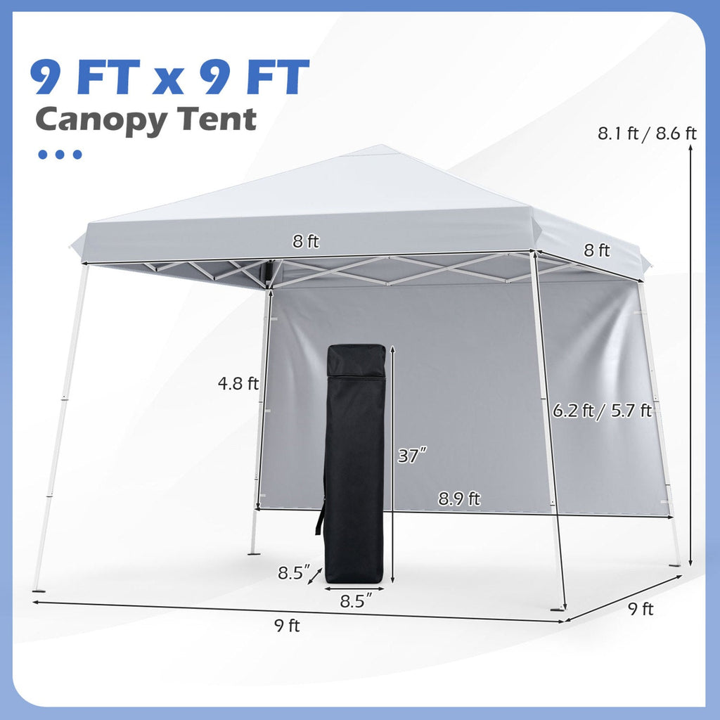 9x9 Pop-Up Canopy Tent with Carry Bag – product view 13