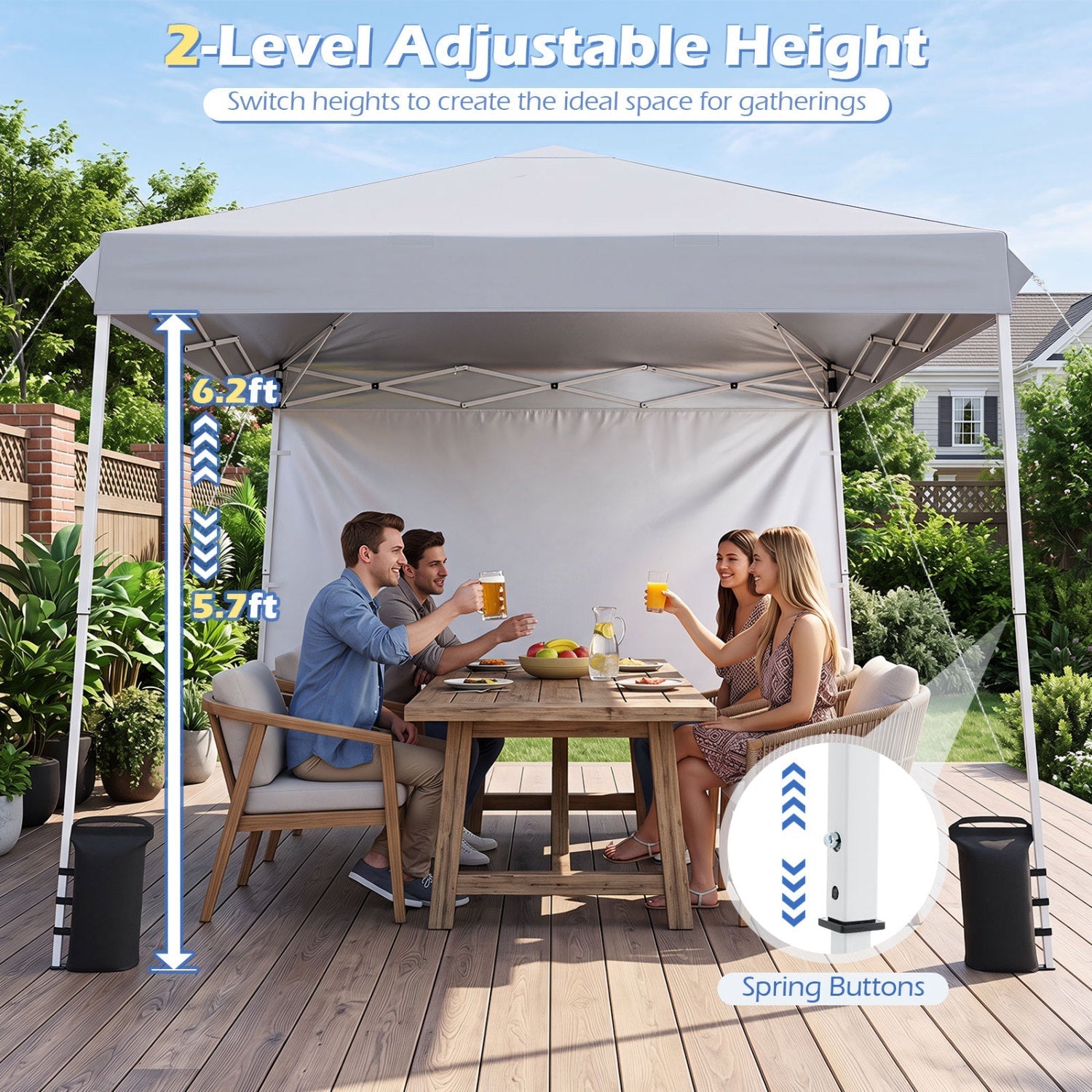 9x9 Pop-Up Canopy Tent with Carry Bag – product view 15