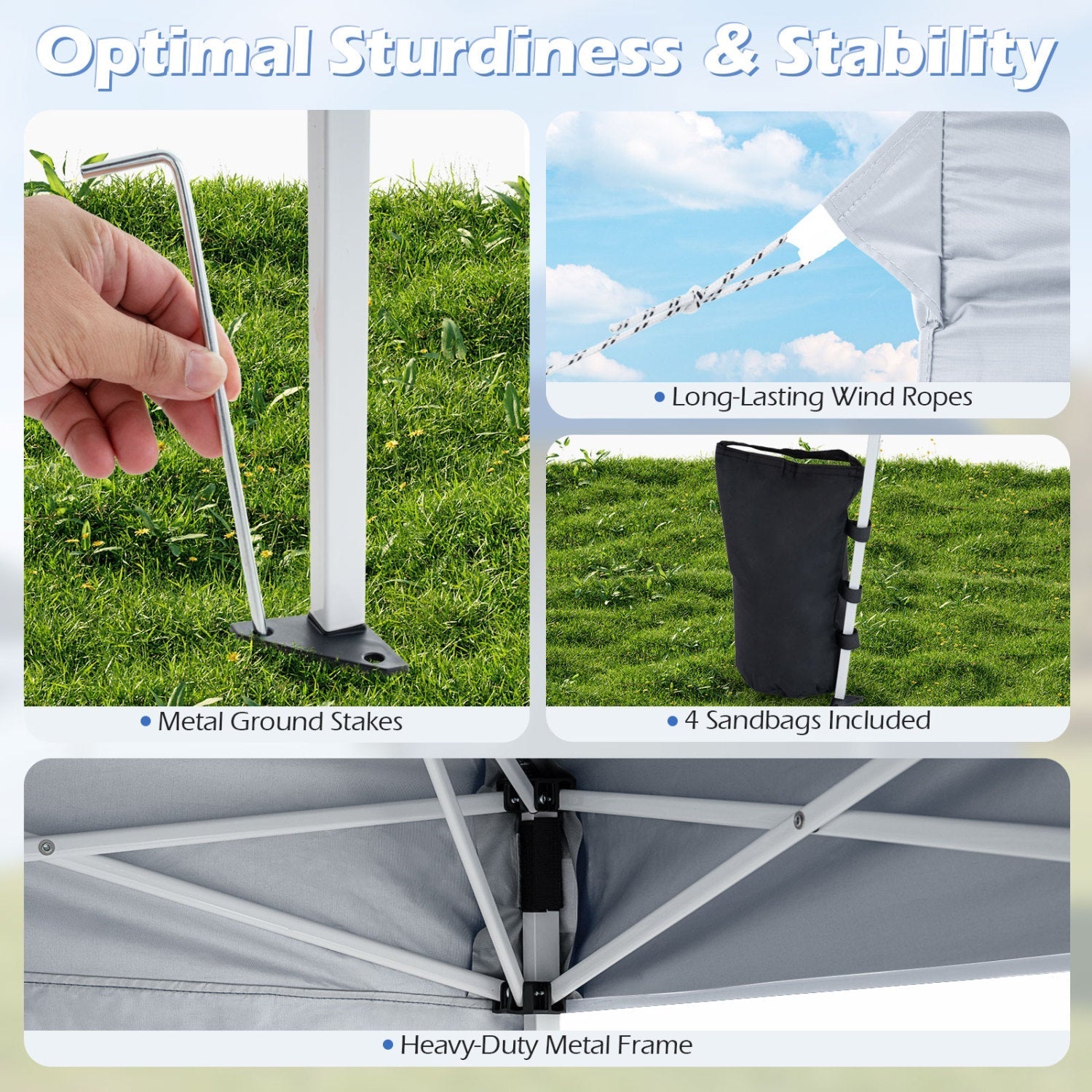 9x9 Pop-Up Canopy Tent with Carry Bag – product view 16
