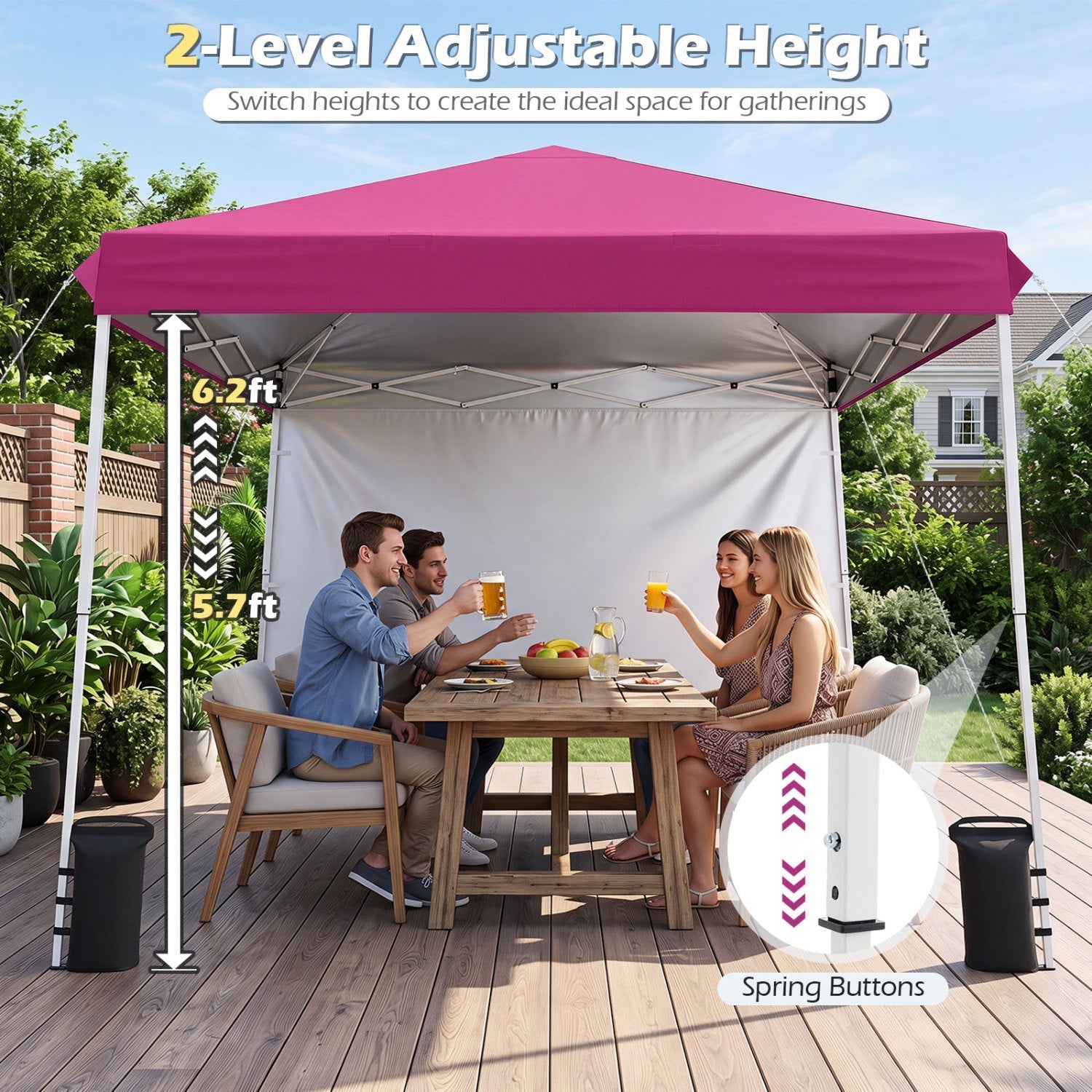 9x9 Pop-Up Canopy Tent with Carry Bag – product view 23