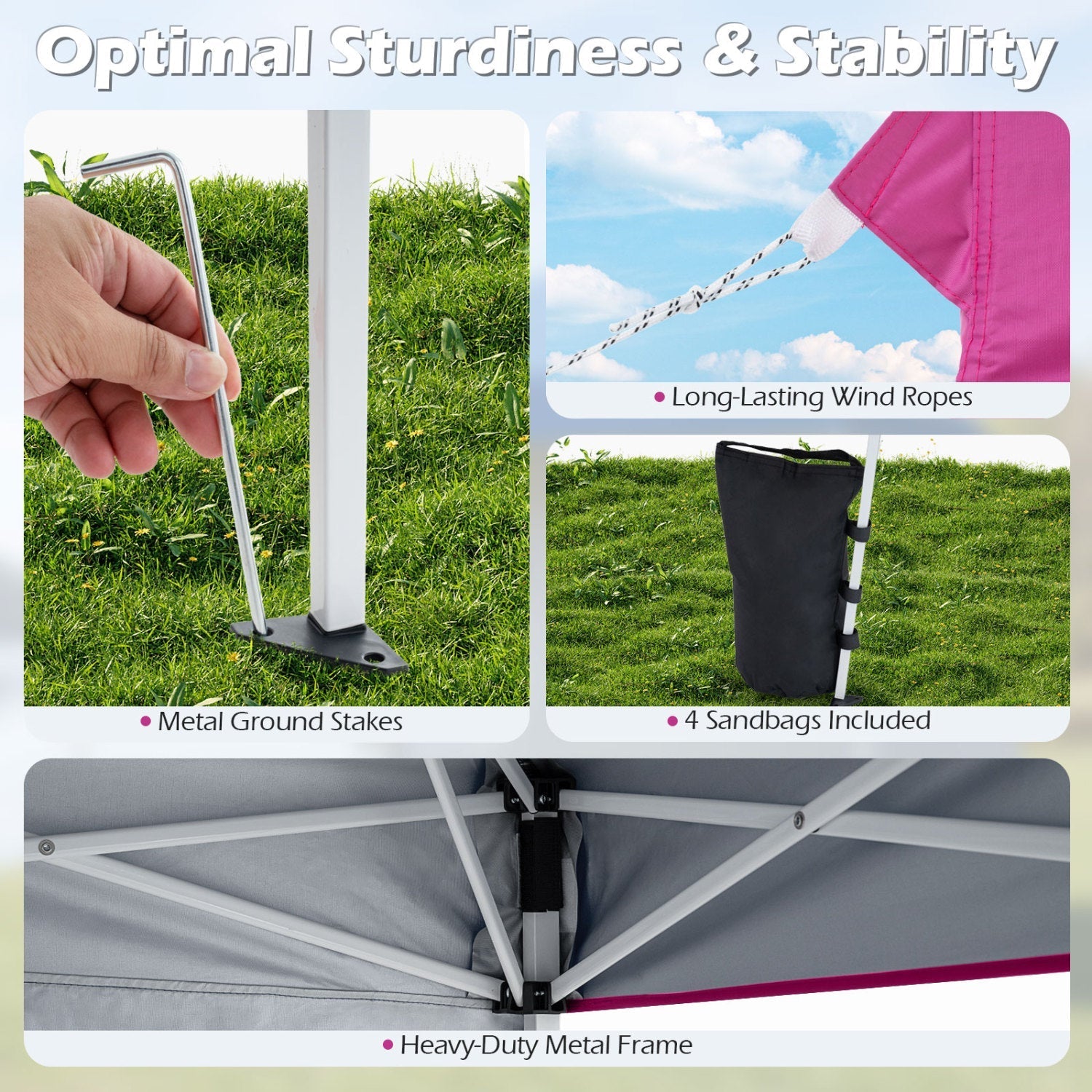 9x9 Pop-Up Canopy Tent with Carry Bag – product view 24