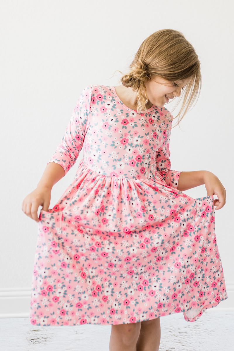Azalea 3/4-Sleeve Pocket Twirl Dress