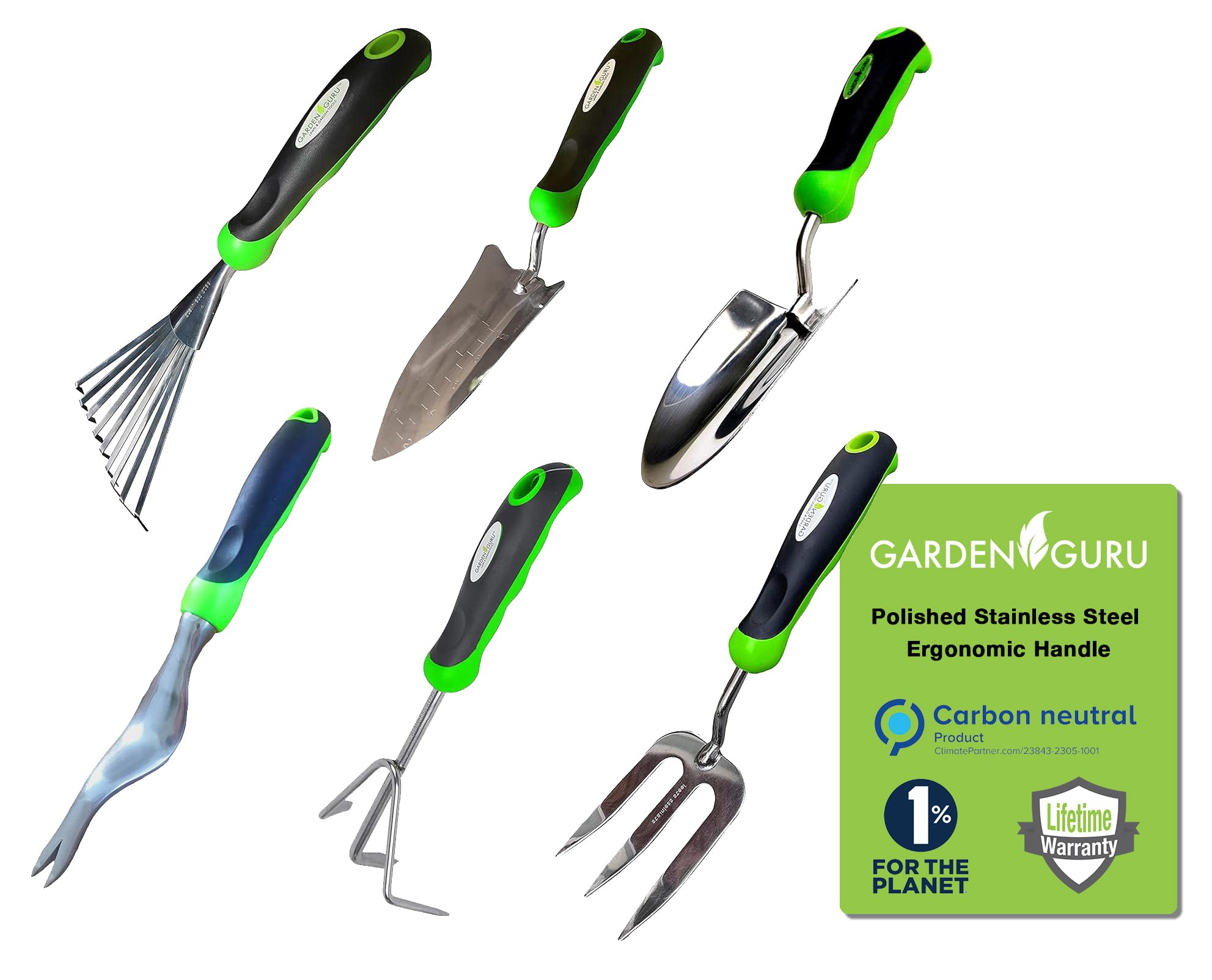 6-Piece Stainless Steel Garden Tool Set