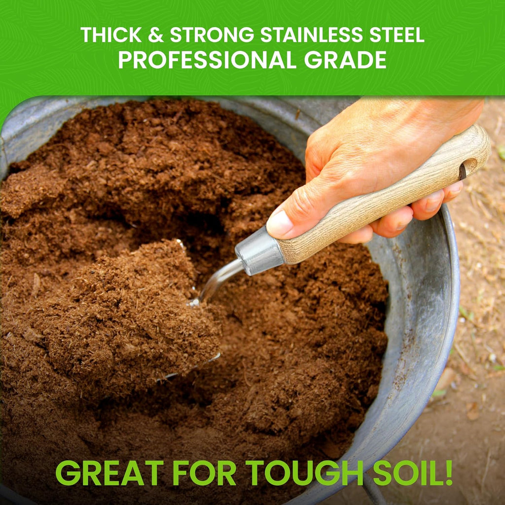 3-Piece Stainless Steel Garden Tool Set – product view 3
