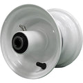 Antego 6x4.5 White Sleeved Mower Wheels, Tapered-Bearing, 2-Pack