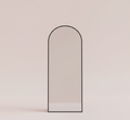 Full-Length Arched Floor Mirror with Stand