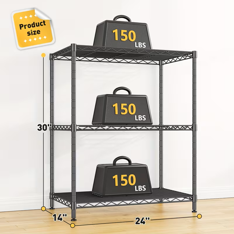 Adjustable Multi-Tier Wire Shelving Rack