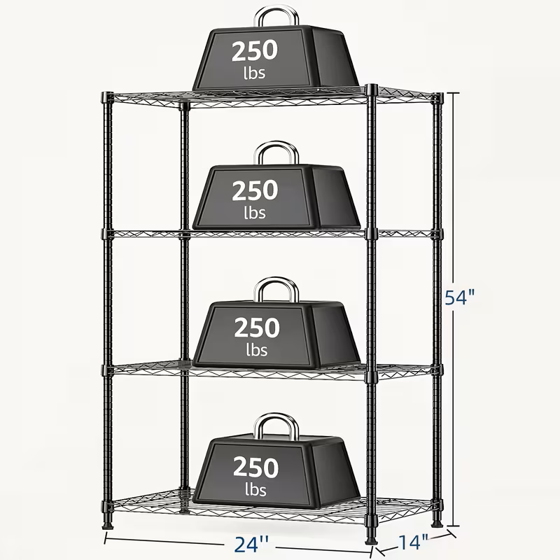 Adjustable Multi-Tier Wire Shelving Rack