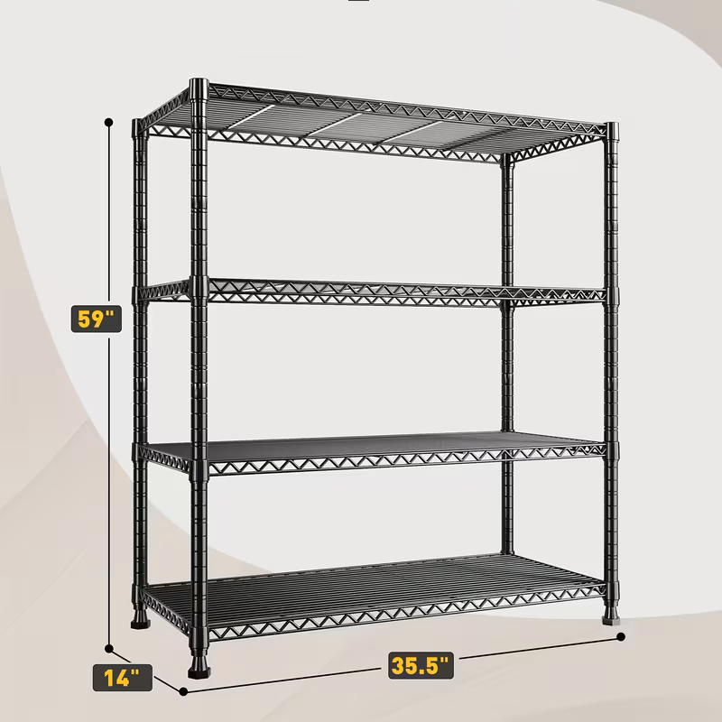 Adjustable Multi-Tier Wire Shelving Rack