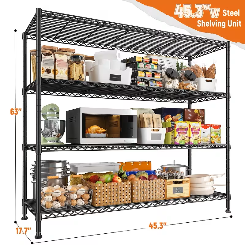 Adjustable Multi-Tier Wire Shelving Rack
