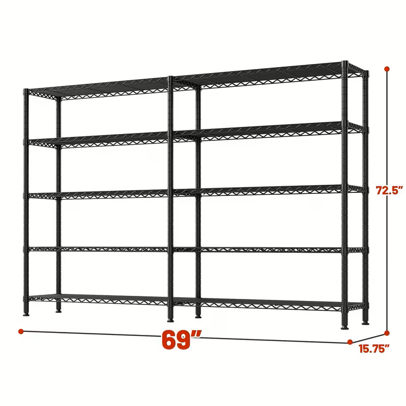 Adjustable Multi-Tier Wire Shelving Rack