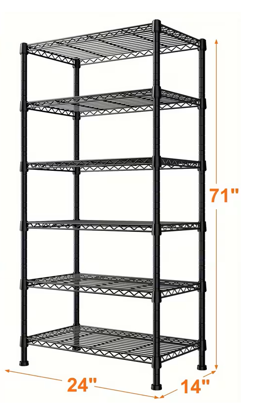 Adjustable Multi-Tier Wire Shelving Rack
