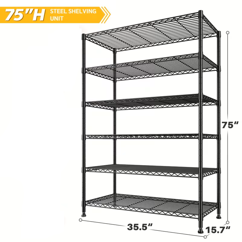 Adjustable Multi-Tier Wire Shelving Rack