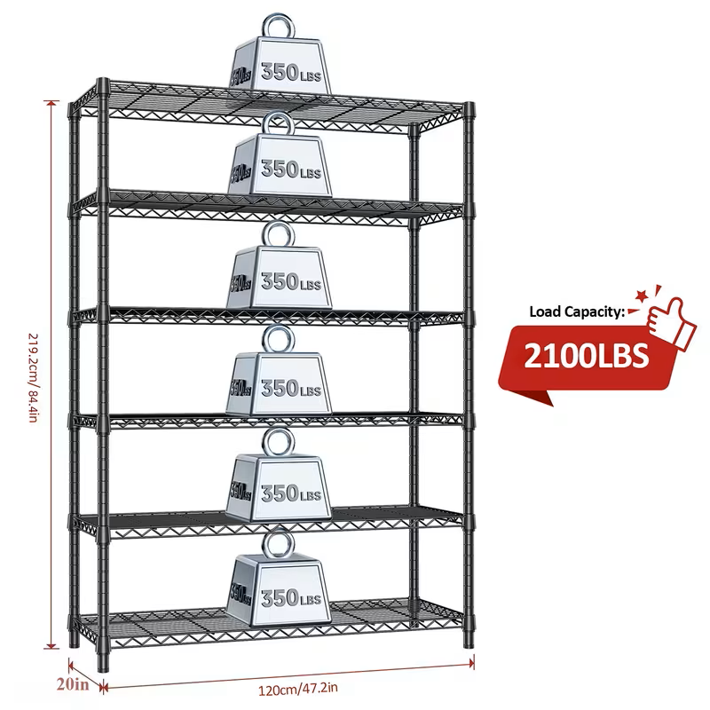 Adjustable Multi-Tier Wire Shelving Rack