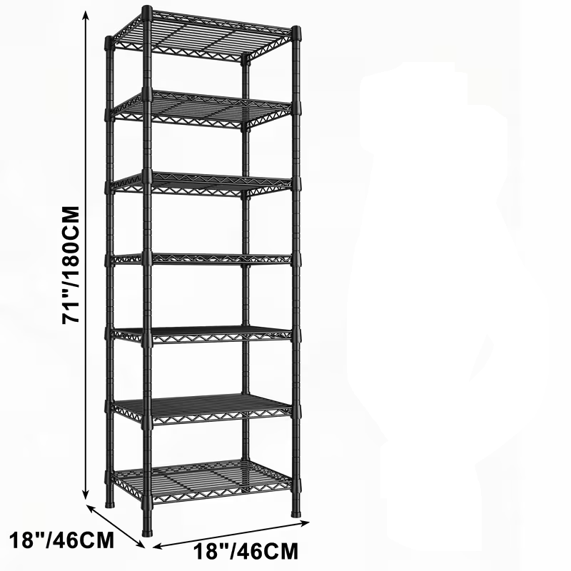 Adjustable Multi-Tier Wire Shelving Rack