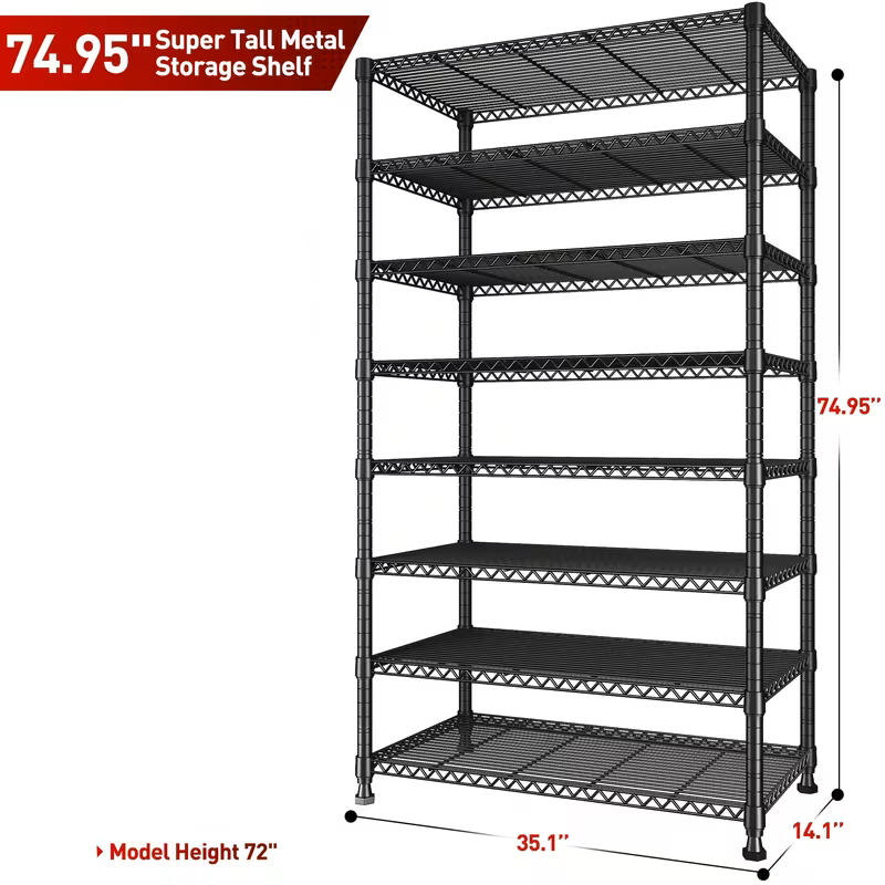 Adjustable Multi-Tier Wire Shelving Rack