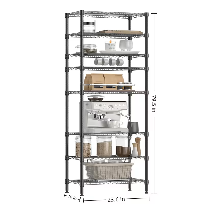 Adjustable Multi-Tier Wire Shelving Rack