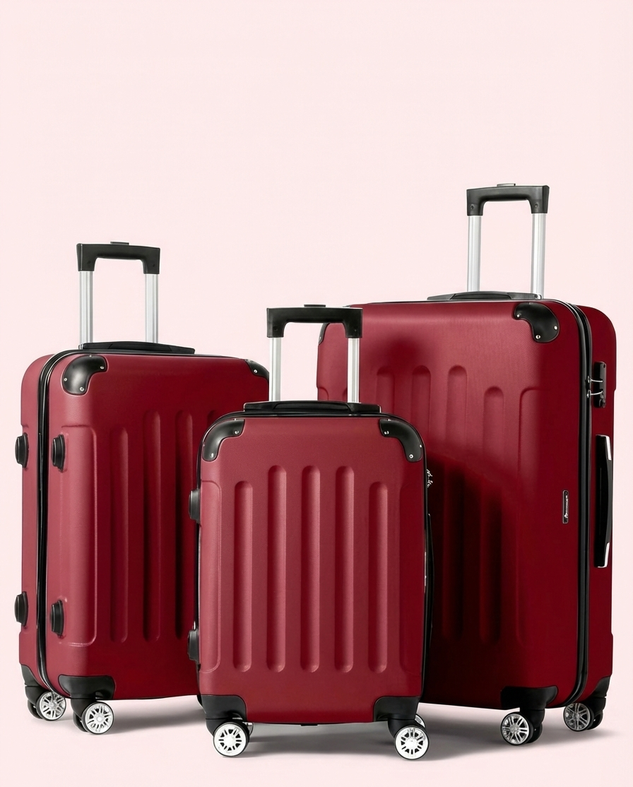 3-Piece Hard Shell Luggage Set with TSA Lock