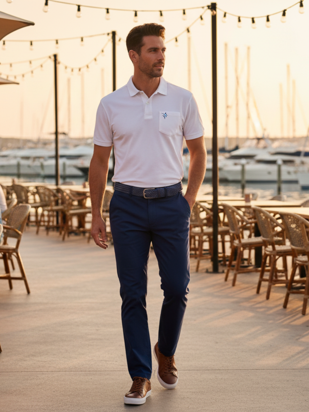 Charleston Golf Polo – White