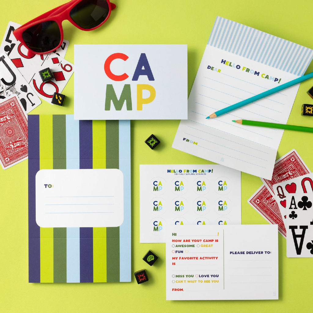 Blue Camp Tri-Fold Letter Set