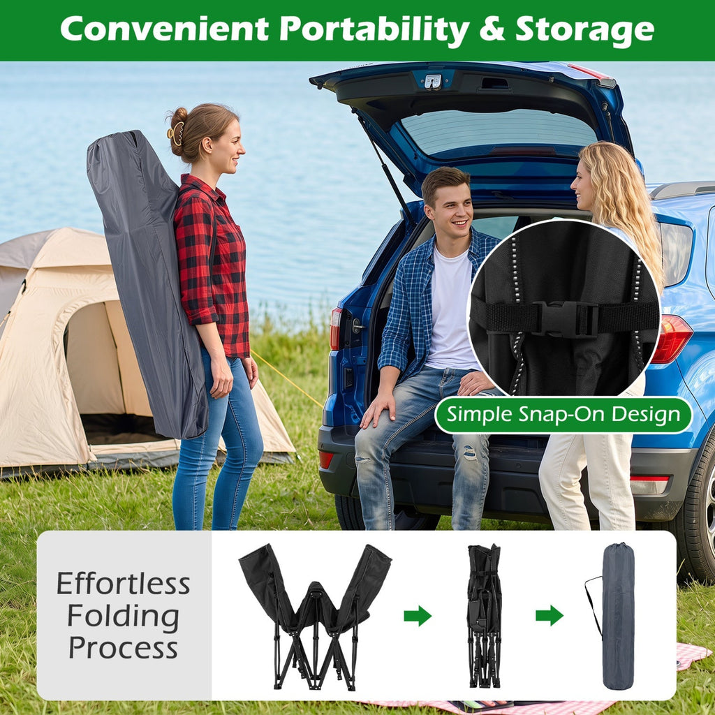 Padded Folding Camping Cot with Carry Bag – product view 15