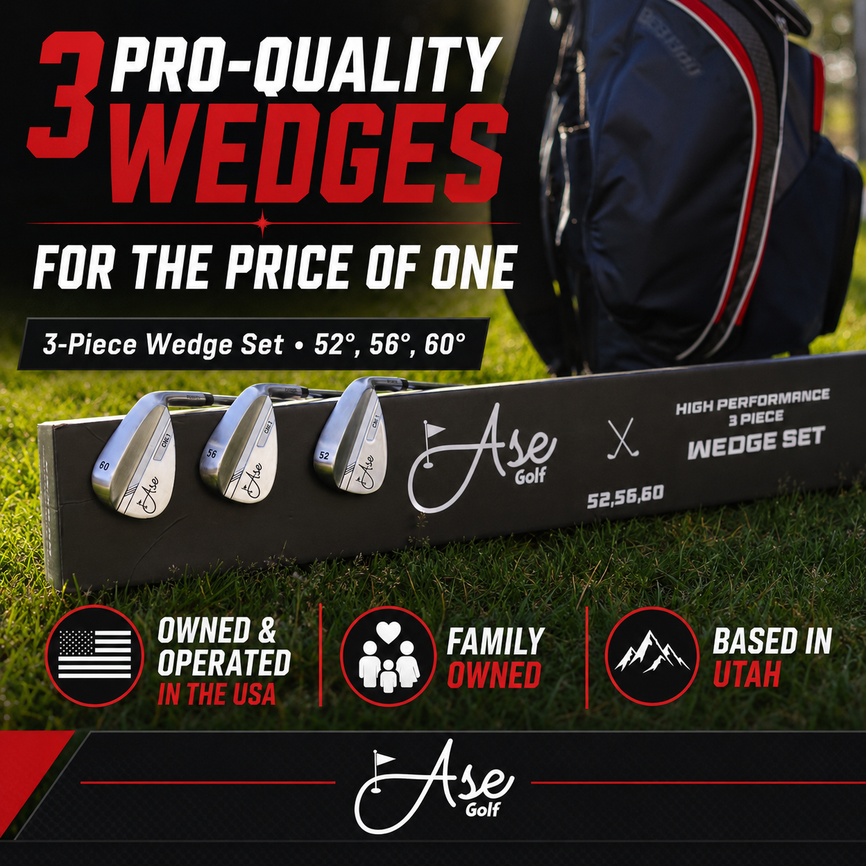 ASE 3-Piece Golf Wedge Set - view 10