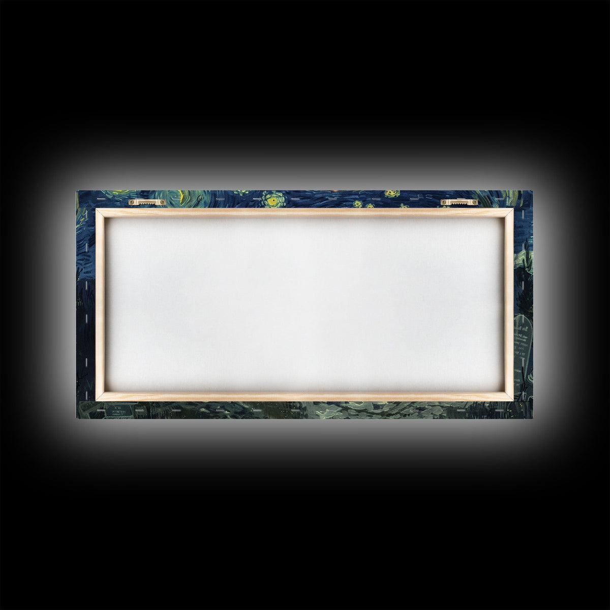 Haunted Graveyard Starry Night Framed Canvas Print