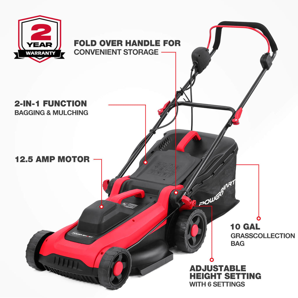 14" 15A Corded Push Lawn Mower - DB8015