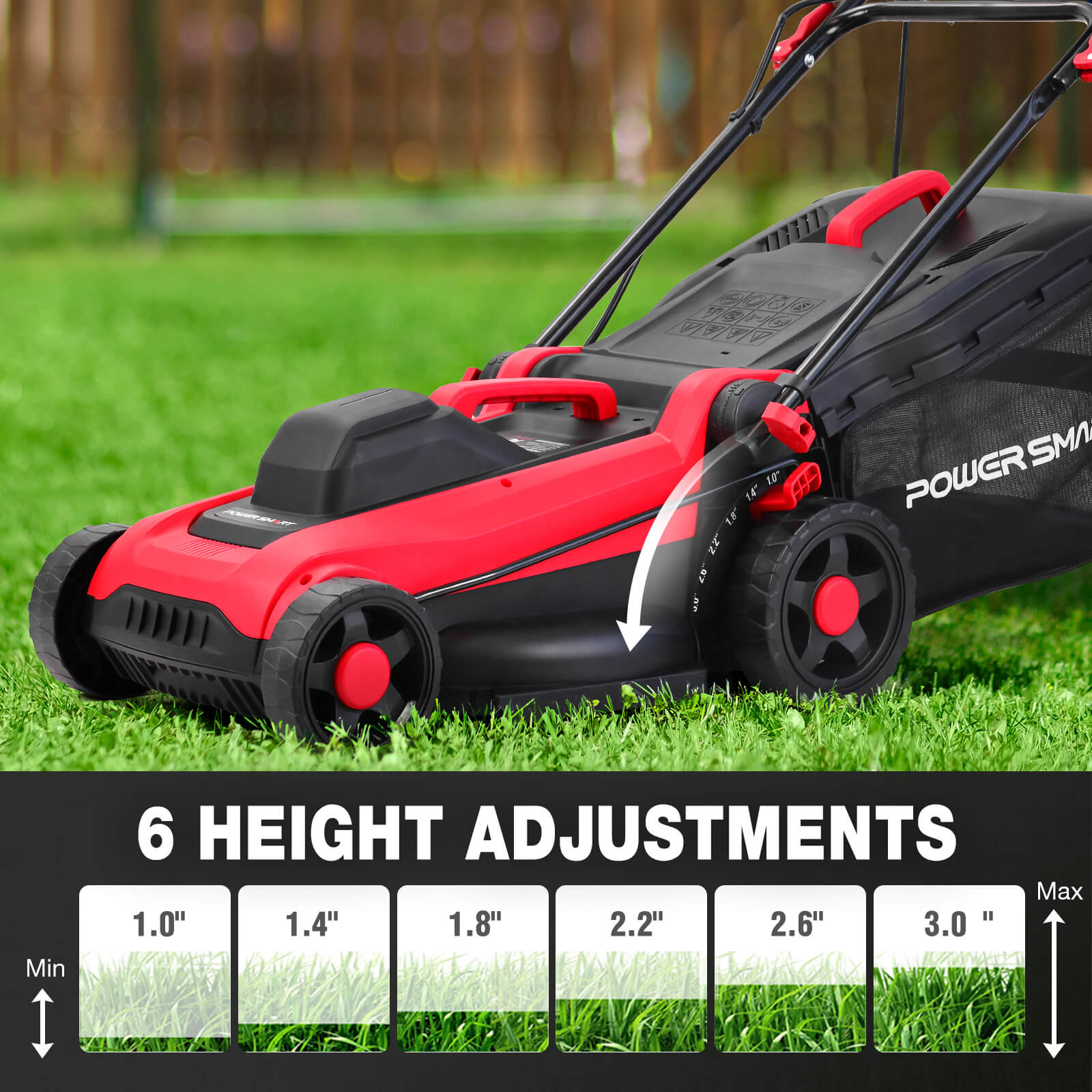 14" 15A Corded Push Lawn Mower - DB8015