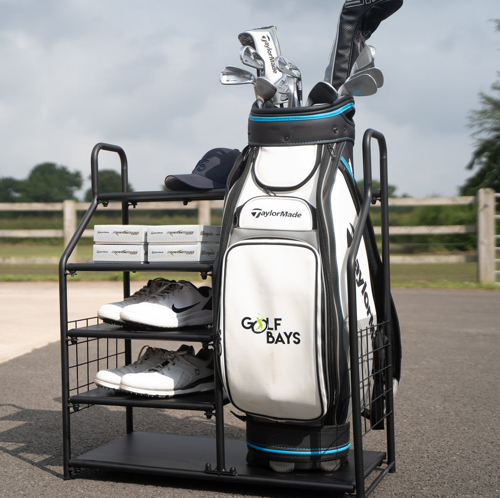 GolfBays Single Golf Bag Display Storage Organizer