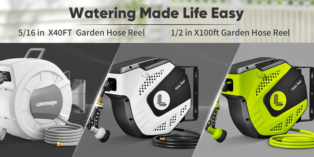 Retractable Wall-Mounted Garden Hose Reel
