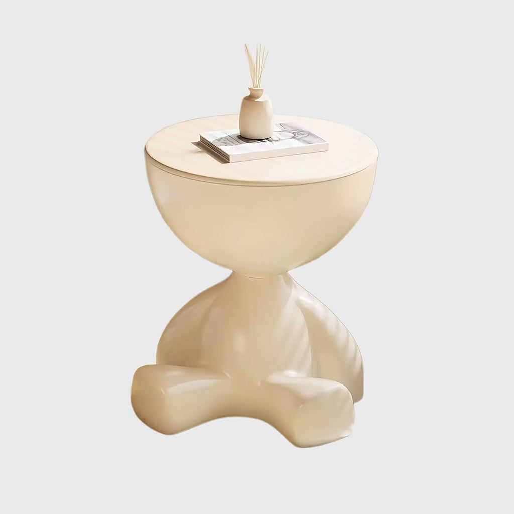 Bear-Shaped Side Table with Storage