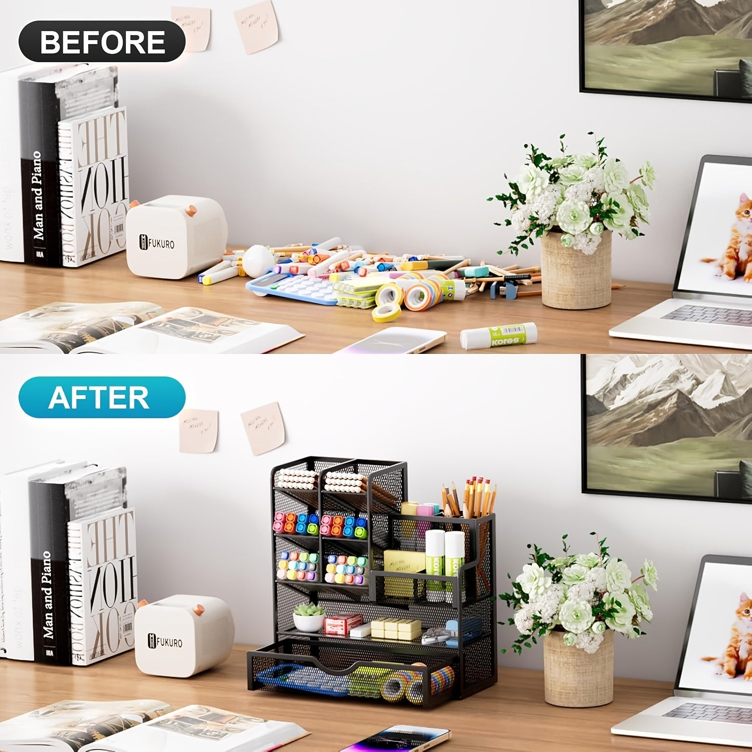 Multi-Layer Mesh Desk Organizer